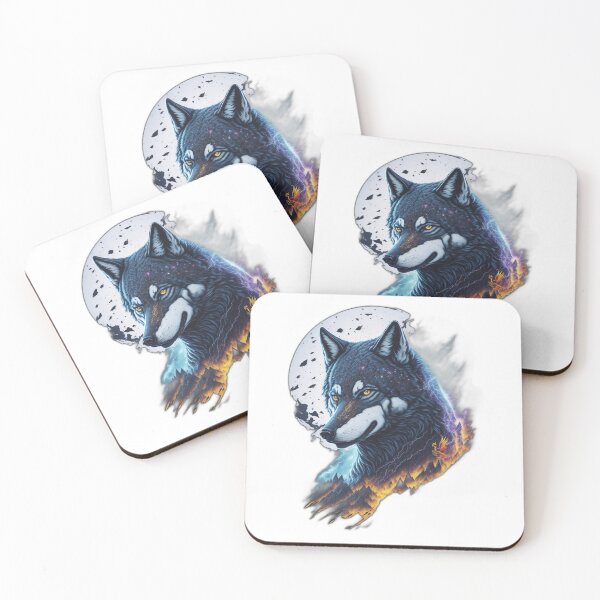 Item preview, Elemental Moon Wolf (White) designed and sold by AmaziaCo.