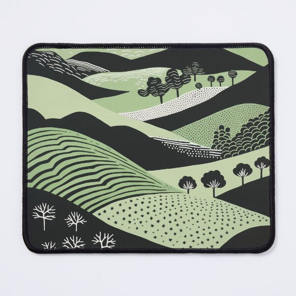 Item preview, Flush Green Abstract Landscape Design: Inspired Minimalist Design designed and sold by GreenBubble - Shop and reforest.