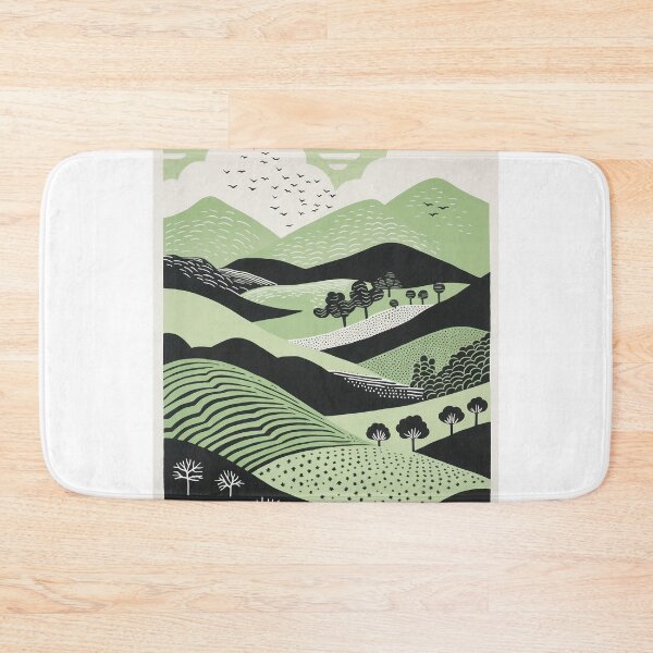 Item preview, Flush Green Abstract Landscape Design: Inspired Minimalist Design  designed and sold by GreenBubble - Shop and reforest.