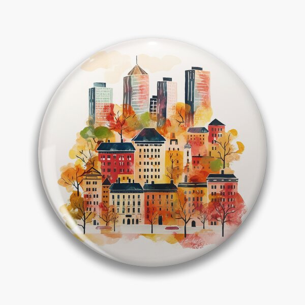Item preview, Boston Autumn Aesthetic Vintage Architecture designed and sold by Lovegrass Prints.