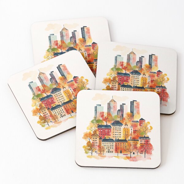 Item preview, Boston Autumn Aesthetic Vintage Architecture designed and sold by Lovegrass Prints.