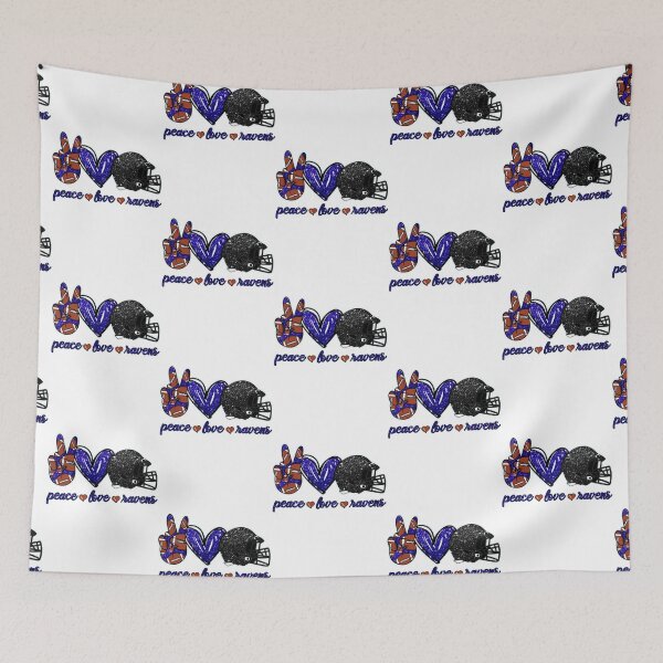 Item preview, Peace Love Ravens - Football Team Active  designed and sold by roxaneweber.