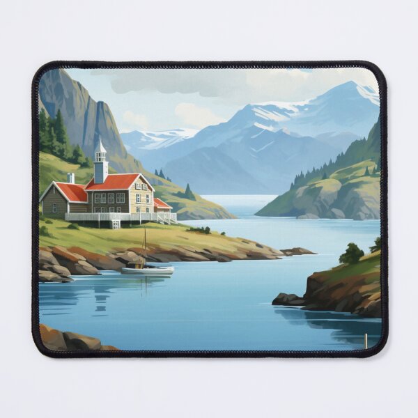 Item preview, A Vintage Travel Illustration of Lofoten Islands - Norway designed and sold by GoodOldVintage.