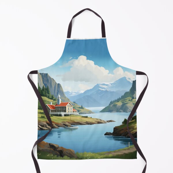 Item preview, A Vintage Travel Illustration of Lofoten Islands - Norway designed and sold by GoodOldVintage.