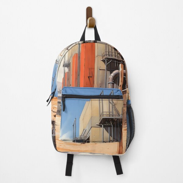 Item preview, Landscape of Rusty Post Apocalyptic Industrial Area Buildings and Wasteland designed and sold by Jew-e.