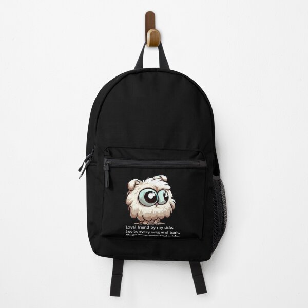 Item preview, fluffy dog with a haiku sentence designed and sold by ViviArtix.