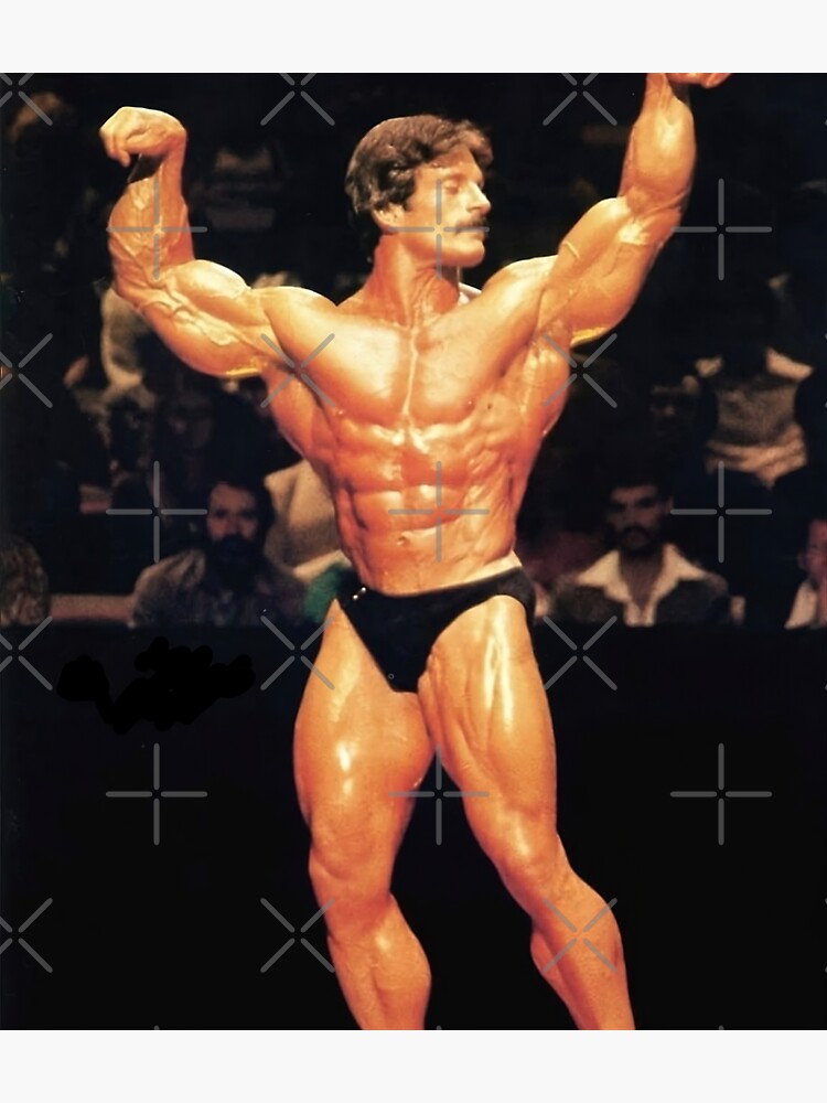 bodybuilder doing competition poses wearing a posing pouch and