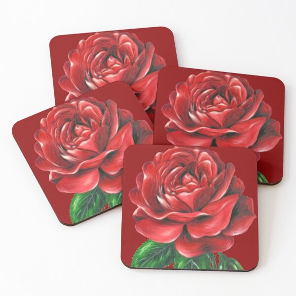 Item preview, Red Rose (dark red background) designed and sold by SandraWarmerdam.