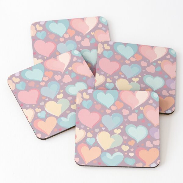 Item preview, Minimal Heart Pattern,Kawaii Pattern, Pastel colors, Dreamy, Seamless Pattern, Soft, Cozy, Pink designed and sold by chatzous.