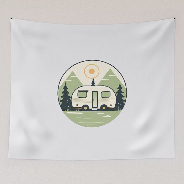 Item preview, Minimalist Green Airstream Adventurer designed and sold by sμ (smew).