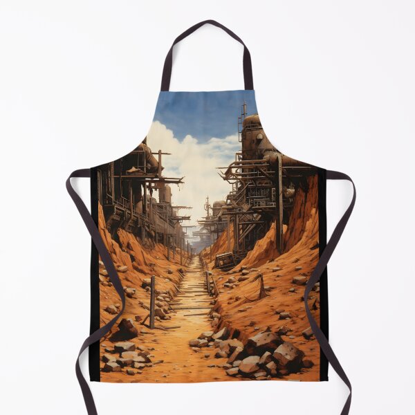 Item preview, Landscape of Rusty Post Apocalyptic Industrial Zone Buildings and Wasteland Road designed and sold by Je-we.