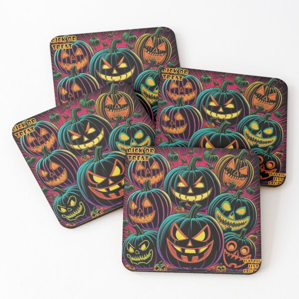 Item preview, TrickorTreat 2023 Series: Neon Jackolanterns designed and sold by WitchsHatStudio.