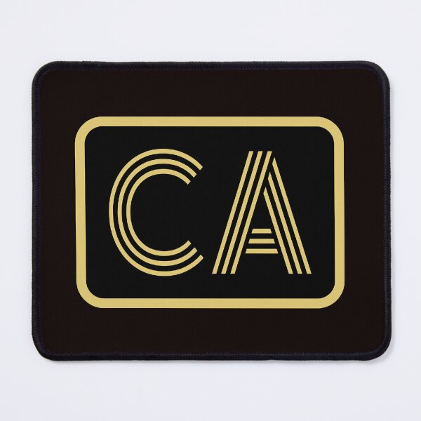 Item preview, CA Initials Gold Geometric Letters designed and sold by Jeallan Designs.