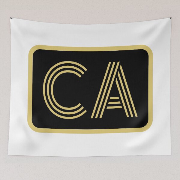 Item preview, CA Initials Gold Geometric Letters designed and sold by Jeallan Designs.