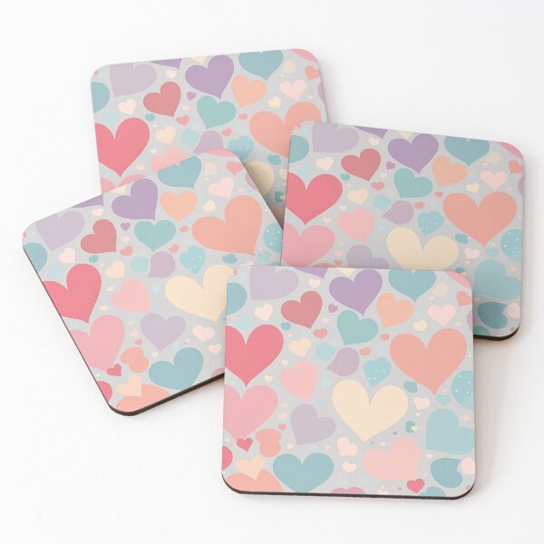 Item preview, Minimal Heart Pattern,Kawaii Pattern, Pastel colors, Dreamy, Seamless Pattern, Soft, Cozy, Pink designed and sold by chatzous.