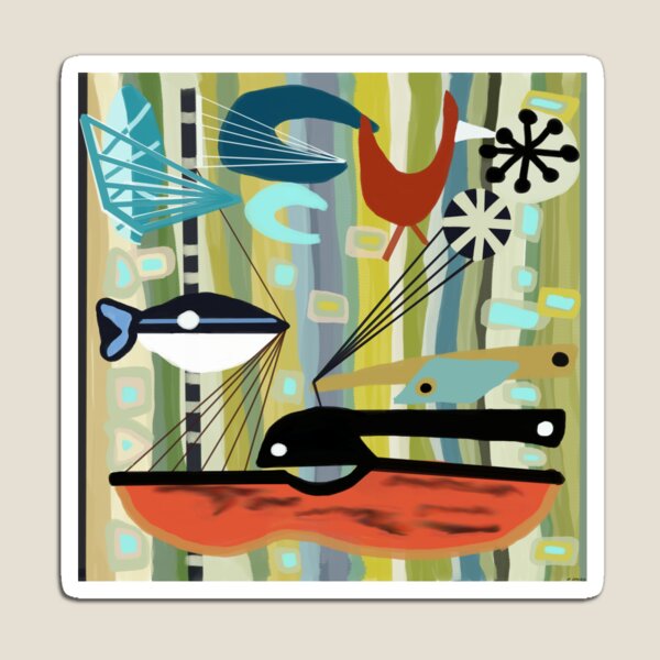 Mid Century Modern Fish Magnet