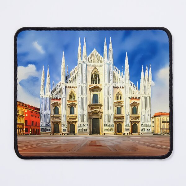 Item preview, Milano Duomo Cathedral of Milan City Italy Ultra Realistic Watercolor Artwork designed and sold by deepakrode7.