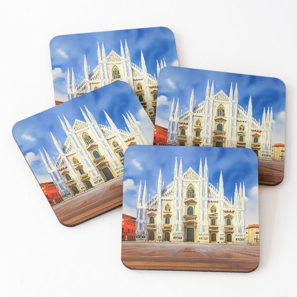 Item preview, Milano Duomo Cathedral of Milan City Italy Ultra Realistic Watercolor Artwork designed and sold by deepakrode7.