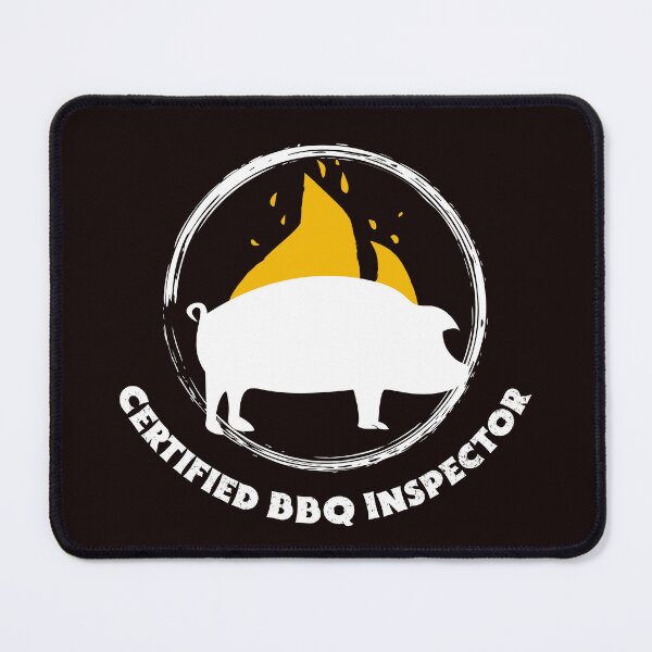 Artikelvorschau, BBQ-T-Shirt Certified BBQ Inspector – Lustiges BBQ-Shirt für den BBQ-Fan entworfen und verkauft von bbqbark.