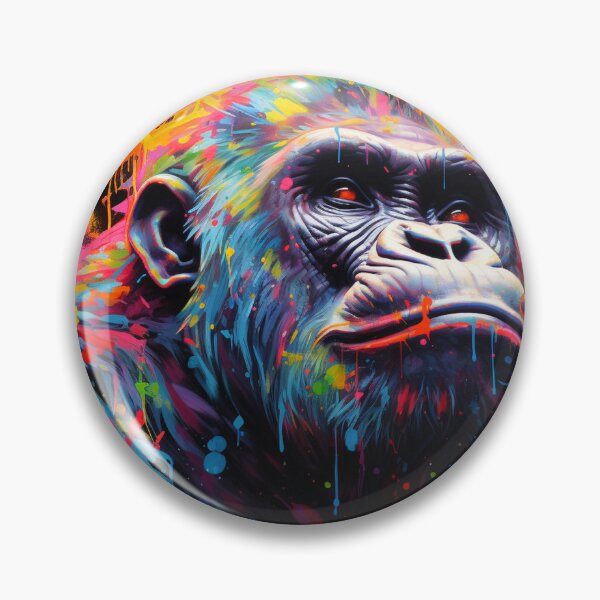 Item preview, Crazy colors, Gorilla, AI designed and sold by silent-violin.