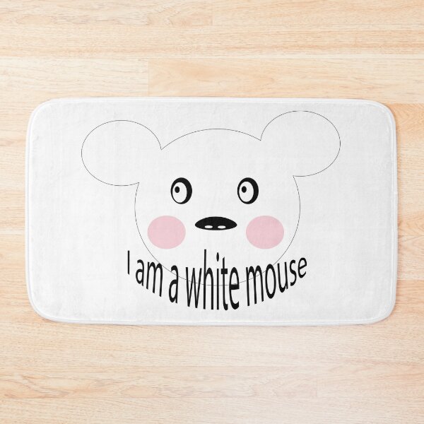 Item preview, I am a white mouse on a white background designed and sold by Zhanna Lenivaya.