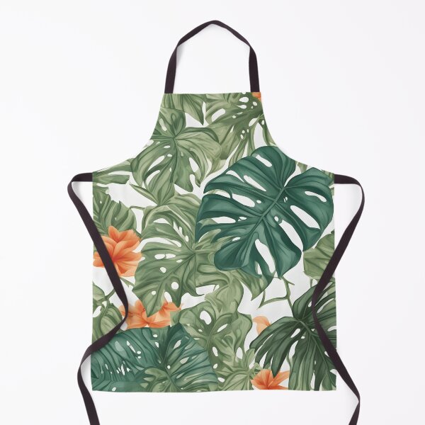 Item preview, Green Red Monstera Leaves Pattern designed and sold by the-cc.