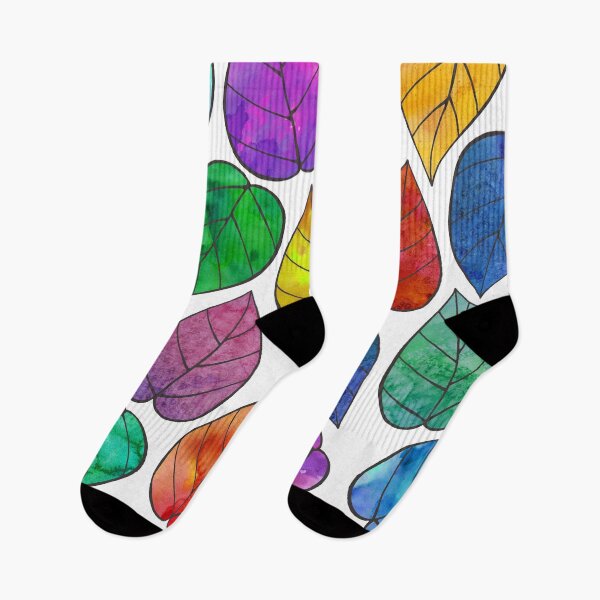 Item preview, Vibrant summer leaves watercolor print designed and sold by likapix.