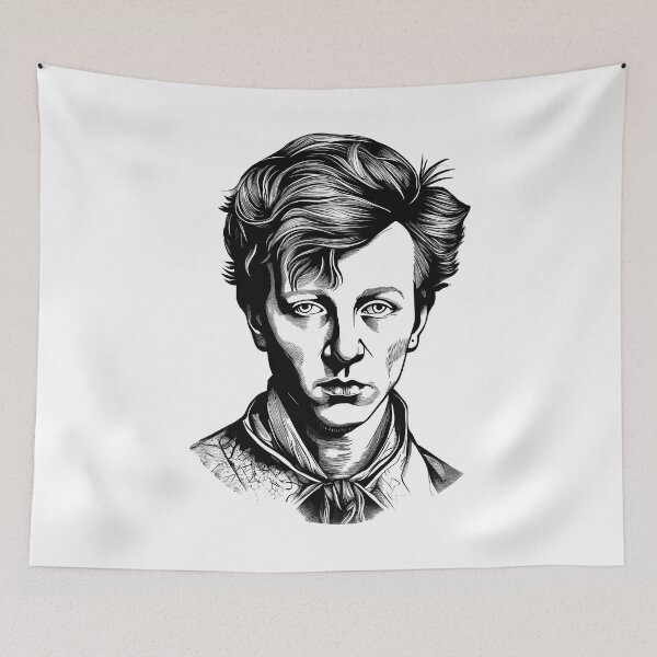 Item preview, Portrait of Jean Nicolas Arthur Rimbaud designed and sold by NTGUILTY.