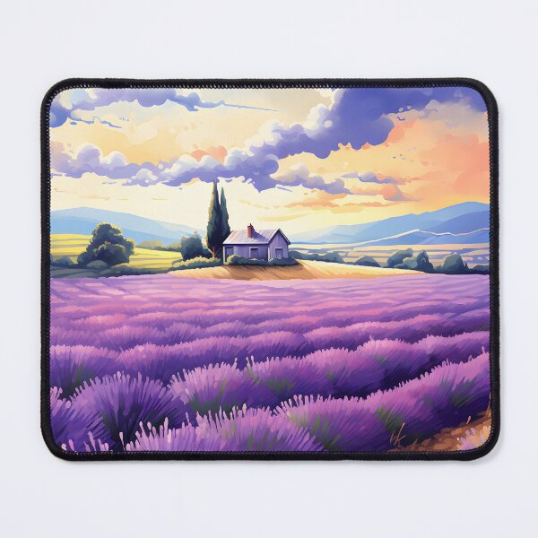 Item preview, Serene Lavender Dreamscape | Watercolor Landscape Canvas designed and sold by Shirtastically.