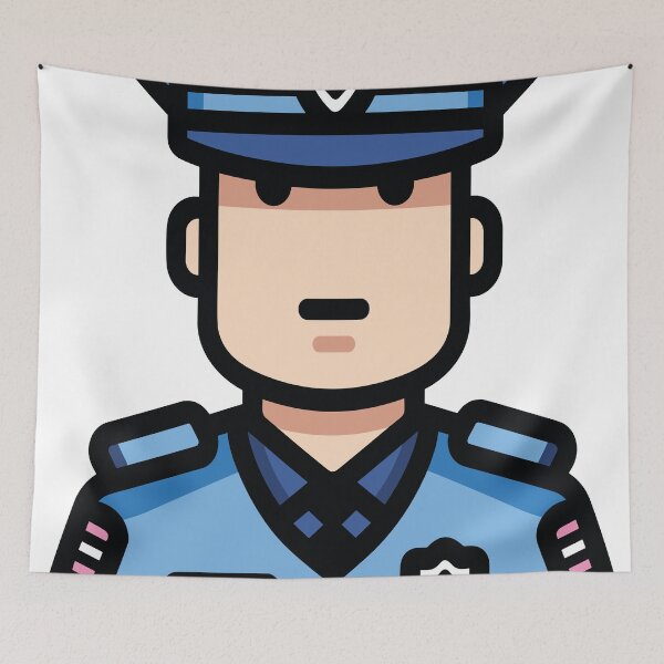 Item preview, Cartoon Police Officer designed and sold by janedewaard.