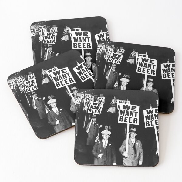 Item preview, We Want Beer, Prohibition, Black and White, Old Photo, Beer Protest, Funny, Vintage Beer Art designed and sold by vintagevivian.