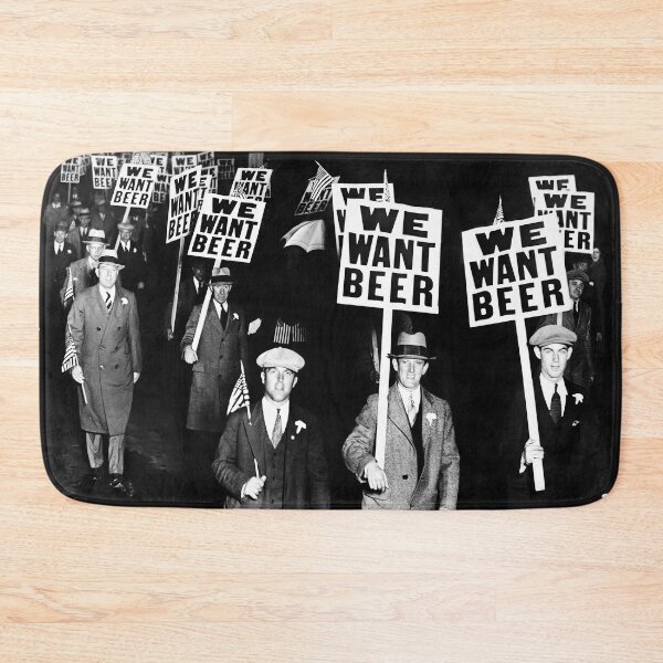 Item preview, We Want Beer, Prohibition, Black and White, Old Photo, Beer Protest, Funny, Vintage Beer Art designed and sold by vintagevivian.