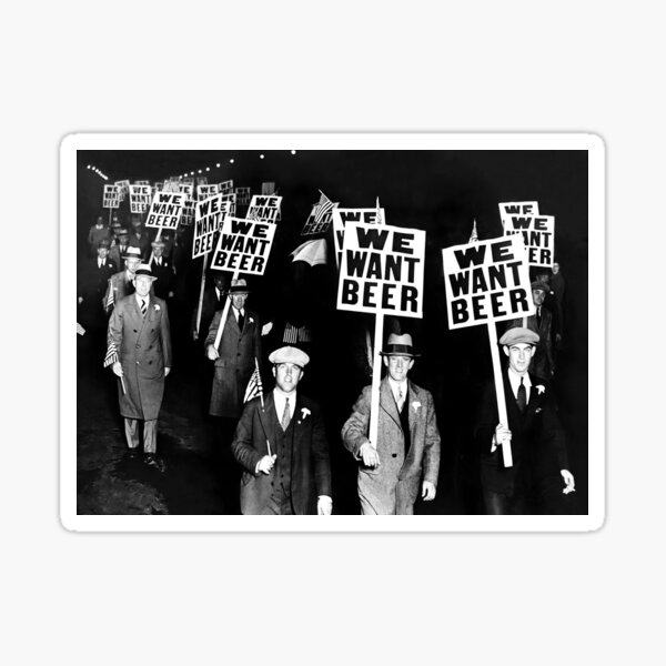 Item preview, We Want Beer, Prohibition, Black and White, Old Photo, Beer Protest, Funny, Vintage Beer Art designed and sold by vintagevivian.