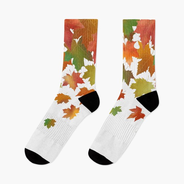 Item preview, Bright autumn maple leaves, watercolor art print designed and sold by likapix.