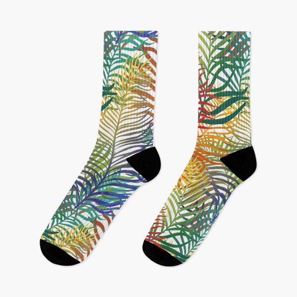 Item preview, Colorful tropical summer palm leaves designed and sold by likapix.
