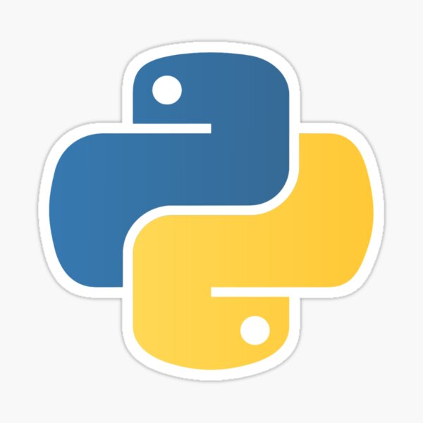 Artikel-Vorschau von Python-Logo-Aufkleber, designt und verkauft von CodeCrush.
