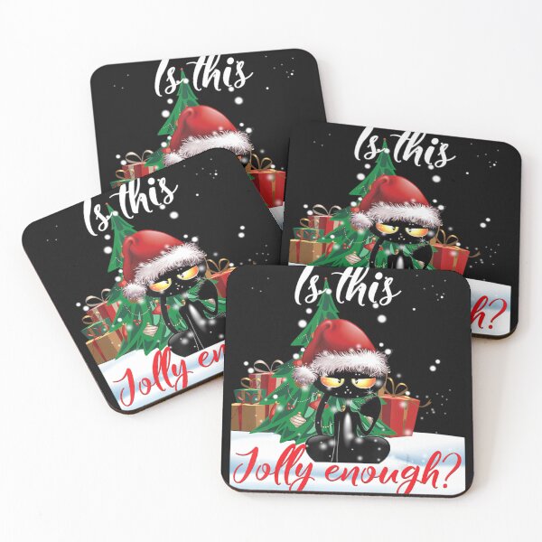 Item preview, Is This Jolly Enough Grumpy Black Cat Christmas  designed and sold by LWright123.