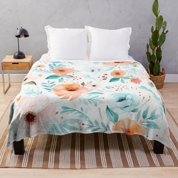 Item preview, Captivating Boho Flair Watercolor Blossoms Seamless Art  designed and sold by pavenavach.