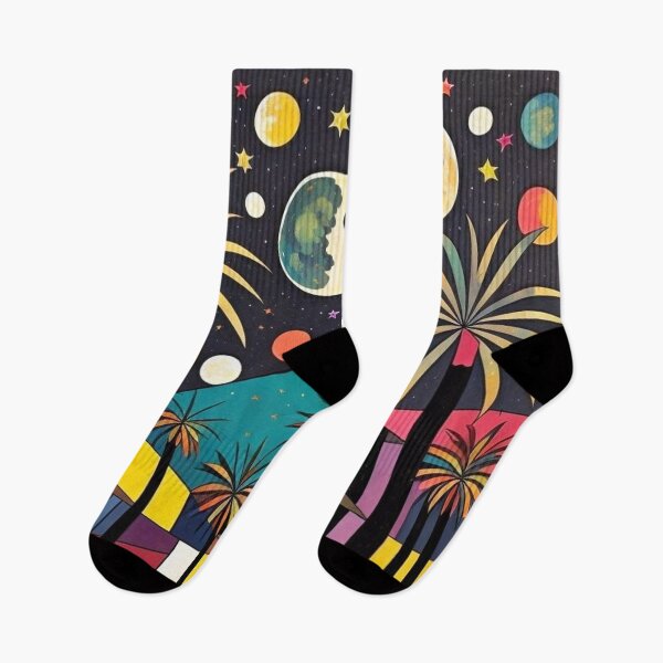 Item preview, Night sky over palm trees designed and sold by George Hutton Hunter.