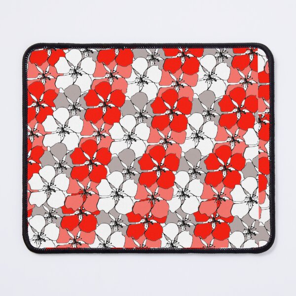 Item preview, Pattern of white-gray-red flowers designed and sold by FlowerandDesing.