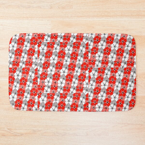 Item preview, Pattern of white-gray-red flowers designed and sold by FlowerandDesing.