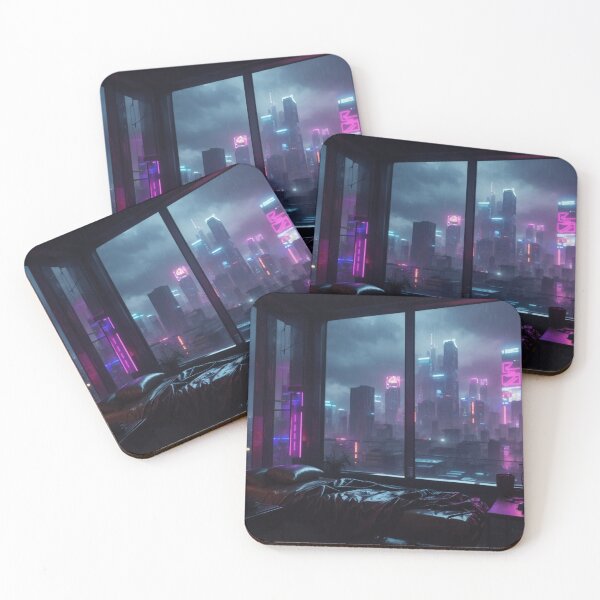 Item preview, Neon Metropolis: Dystopian Dreamscape #4 designed and sold by Electric-Easel.