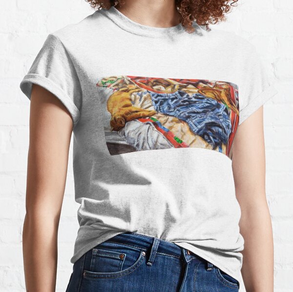 Lazing cats on bed Classic T-Shirt
