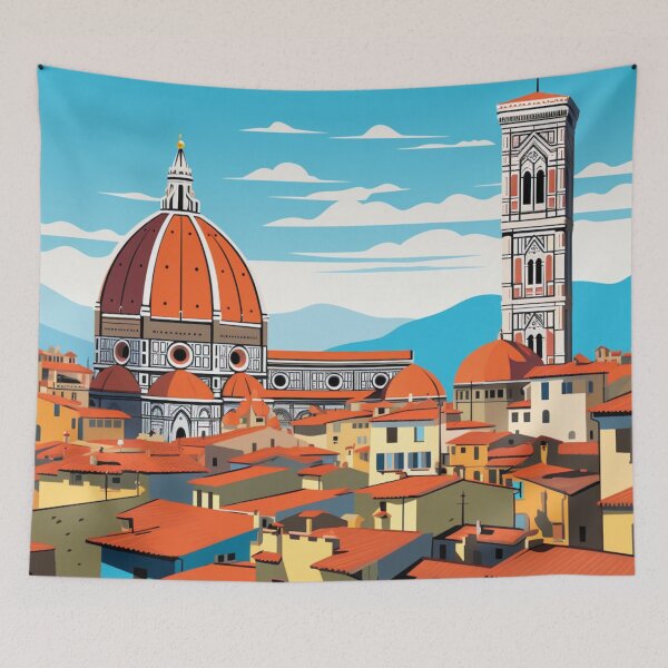 Item preview, A Pop Art Travel Print of Florence - Italy designed and sold by StudioRedKoala.