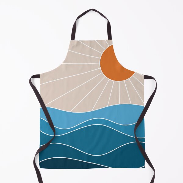 Item preview, Orange Sun over Blue Waves designed and sold by art-by-soma.