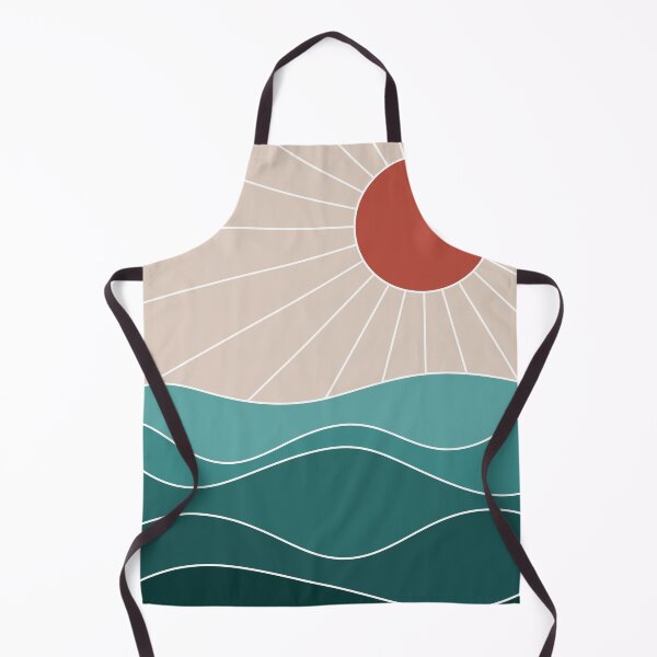 Item preview, Red Sun over Green Waves designed and sold by art-by-soma.