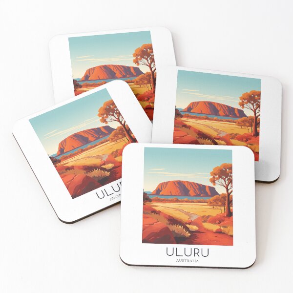 Artikelvorschau, Ein Pop-Art-Reisedruck von Uluru / Ayers Rock – Australien entworfen und verkauft von StudioRedKoala.