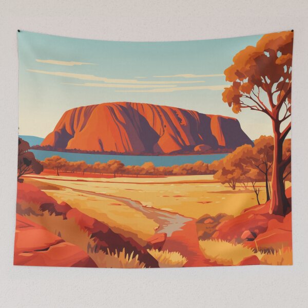 Item preview, A Pop Art Travel Print of Uluru / Ayers Rock - Australia designed and sold by StudioRedKoala.