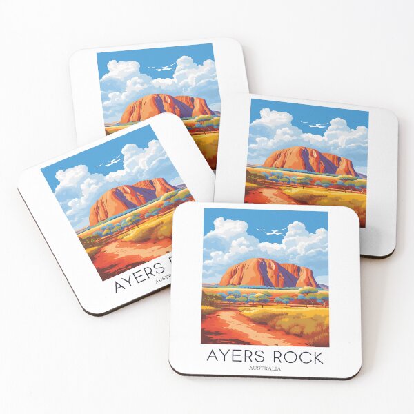 Artikelvorschau, Ein Pop-Art-Reisedruck von Uluru / Ayers Rock – Australien entworfen und verkauft von StudioRedKoala.