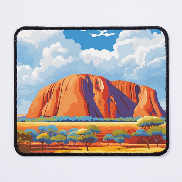 Item preview, A Pop Art Travel Print of Uluru / Ayers Rock - Australia designed and sold by StudioRedKoala.